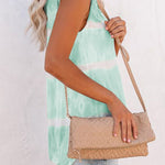 Green Tie-dye Print Tank Top