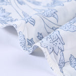 Khaki V-neck Short Sleeve Fashion Print Fantasy Fluttering Blouse