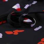 Khaki V-neck Short Sleeve Fashion Print Fantasy Fluttering Blouse