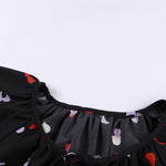 Khaki V-neck Short Sleeve Fashion Print Fantasy Fluttering Blouse