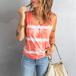 Green Tie-dye Print Tank Top
