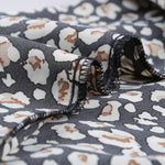 Khaki V-neck Short Sleeve Fashion Print Fantasy Fluttering Blouse