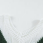 Black Color Block Drop Shoulder Oversize Sweater