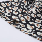 Khaki V-neck Short Sleeve Fashion Print Fantasy Fluttering Blouse