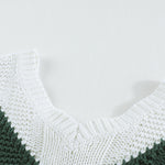 Black Color Block Drop Shoulder Oversize Sweater