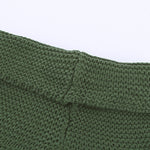 Orange Turtleneck Splicing Chunky Knit Pullover Sweater