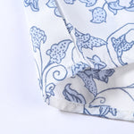 Khaki V-neck Short Sleeve Fashion Print Fantasy Fluttering Blouse