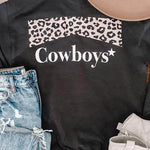 Letter Desert Hat Print Long Sleeve Black Sweatshirt