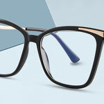 EP Glasses TR90 material square frame glasses metal foot wire anti-blue lens myopia lens frame