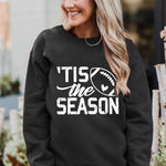 Letter Desert Hat Print Long Sleeve Black Sweatshirt