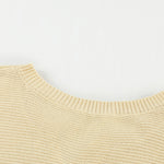 Splicing Buttoned Knitted Long Sleeve Sweater