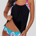 Printed Lined Tankini Swimsuit