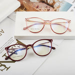 EP Anti-blue glasses European and American flat mirror cat eye glasses TR frame