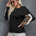 Long Sleeve Top with Leopard Print