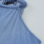 Halter Neck Denim Tank Top