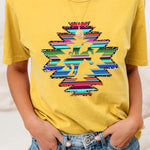Letter Graphic Print Short Sleeve Tee