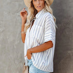 Pocketed Striped Shirt