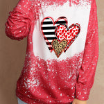 Navy Tie-dyed Crew Neck Pullover Sweatshirt