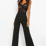 Women Sexy Lace See-through Suspender Jumpsuit