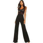 Women Sexy Lace See-through Suspender Jumpsuit