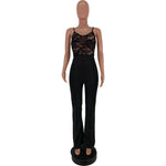 Women Sexy Lace See-through Suspender Jumpsuit