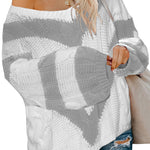 Black Color Block Drop Shoulder Oversize Sweater