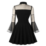 2021 New Women Long Sleeve Stitching plus Size Mesh Dress