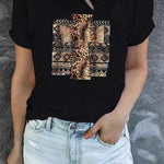 Letter Graphic Print Short Sleeve Tee
