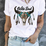 Letter Graphic Print Short Sleeve Tee