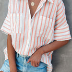 Pocketed Striped Shirt