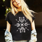 Merry Christmas Santa Clause Print Short Sleeve Graphic Tee
