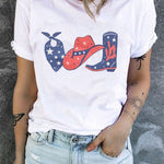 Letter Graphic Print Short Sleeve Tee