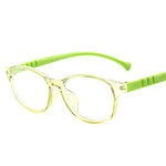 EP new children's anti-blue light flat mirror baby retro elliptical frame jelly color children's net class glasses