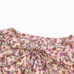 Split V Neck Boho Floral Dress