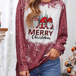 Navy Tie-dyed Crew Neck Pullover Sweatshirt