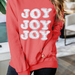 Letter Desert Hat Print Long Sleeve Black Sweatshirt