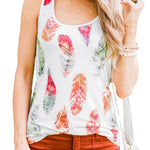 Multicolor Aztec Feather Tank Top