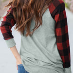 Buffalo Plaid Long Sleeve Sweatshirt
