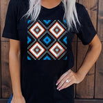 Letter Graphic Print Short Sleeve Tee