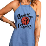 Halter Neck Denim Tank Top