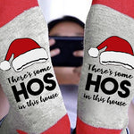 Letter Print Color Block Tube Stockings