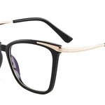 EP Glasses TR90 material square frame glasses metal foot wire anti-blue lens myopia lens frame