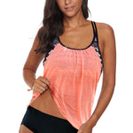 Printed Lined Tankini Swimsuit