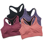 Plus Size One-Piece Fixed Chest Pad Sports Underwear Women Large Package Shaping Running Yoga Workout Bra Thin Cup