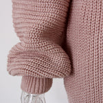 Autumn and Winter  Long Sleeve off Shoulder Casual Loose Knitted Sweater Dress Women Clothing