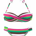 Boho Stripes Push up Bikini Set