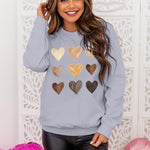 Letter Desert Hat Print Long Sleeve Black Sweatshirt