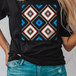 Letter Graphic Print Short Sleeve Tee