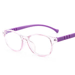EP new children's anti-blue light flat mirror baby retro elliptical frame jelly color children's net class glasses