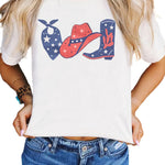 Letter Graphic Print Short Sleeve Tee